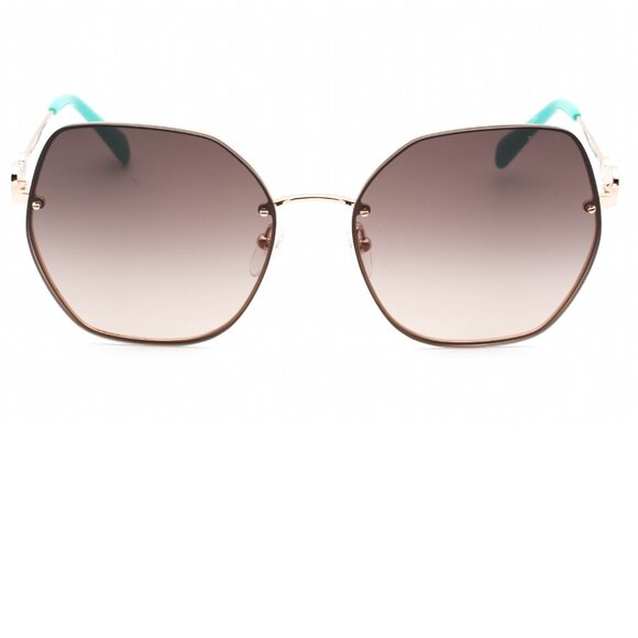 Emilio Pucci sunglasses women's round shiny rose gold and gradient brown new - Picture 3 of 14